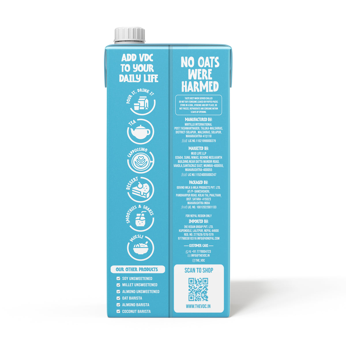 Oat Milk Unsweetened Super Saver Pack - 1 Ltr